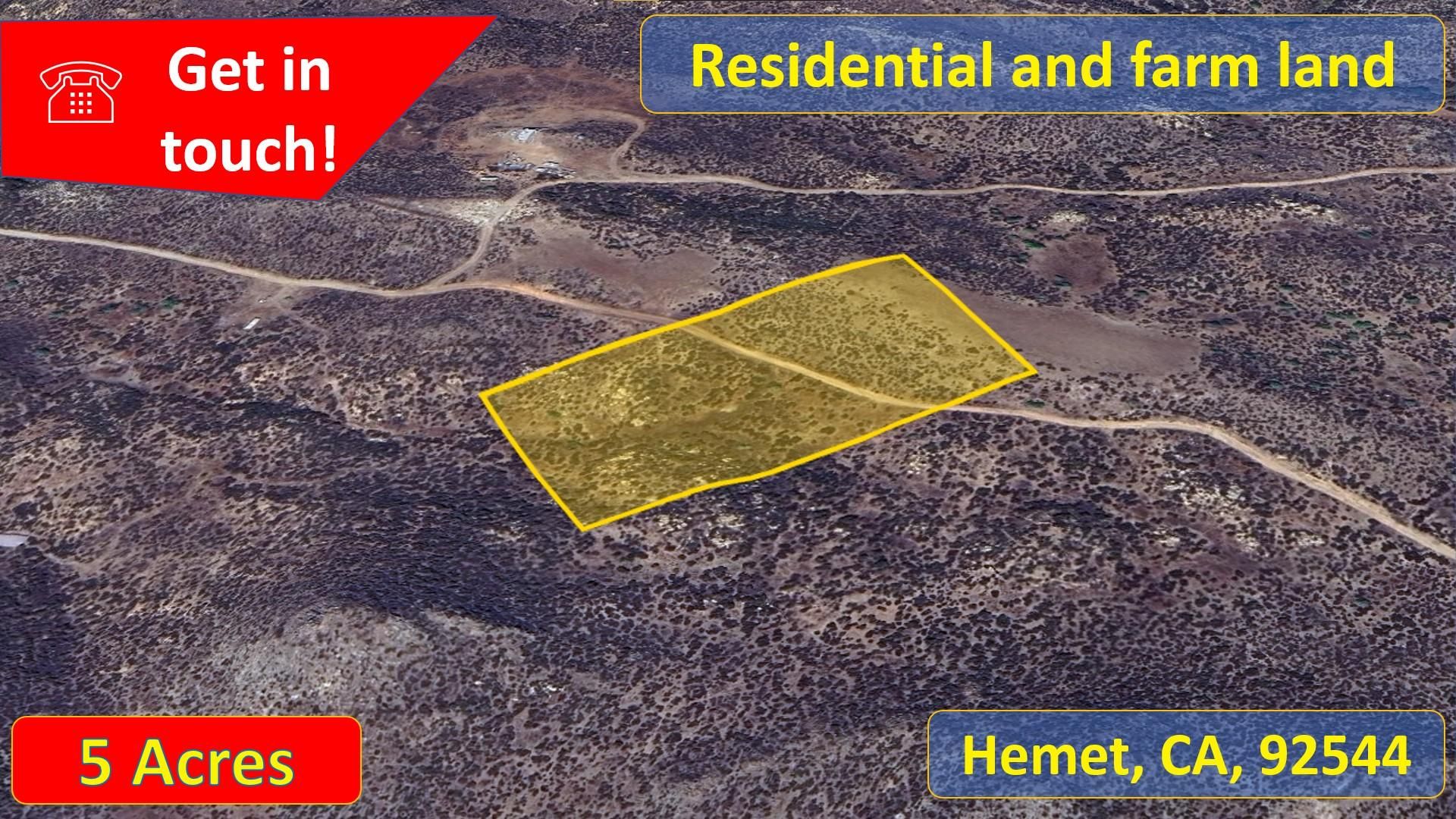 5 acres in Hemet, CA, 92544