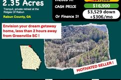 Undeveloped Land for sale in Rabun County, Georgia